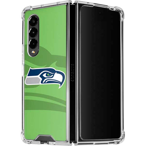 NFL Seattle Seahawks Double Vision Galaxy Z Fold4 5G Clear Case